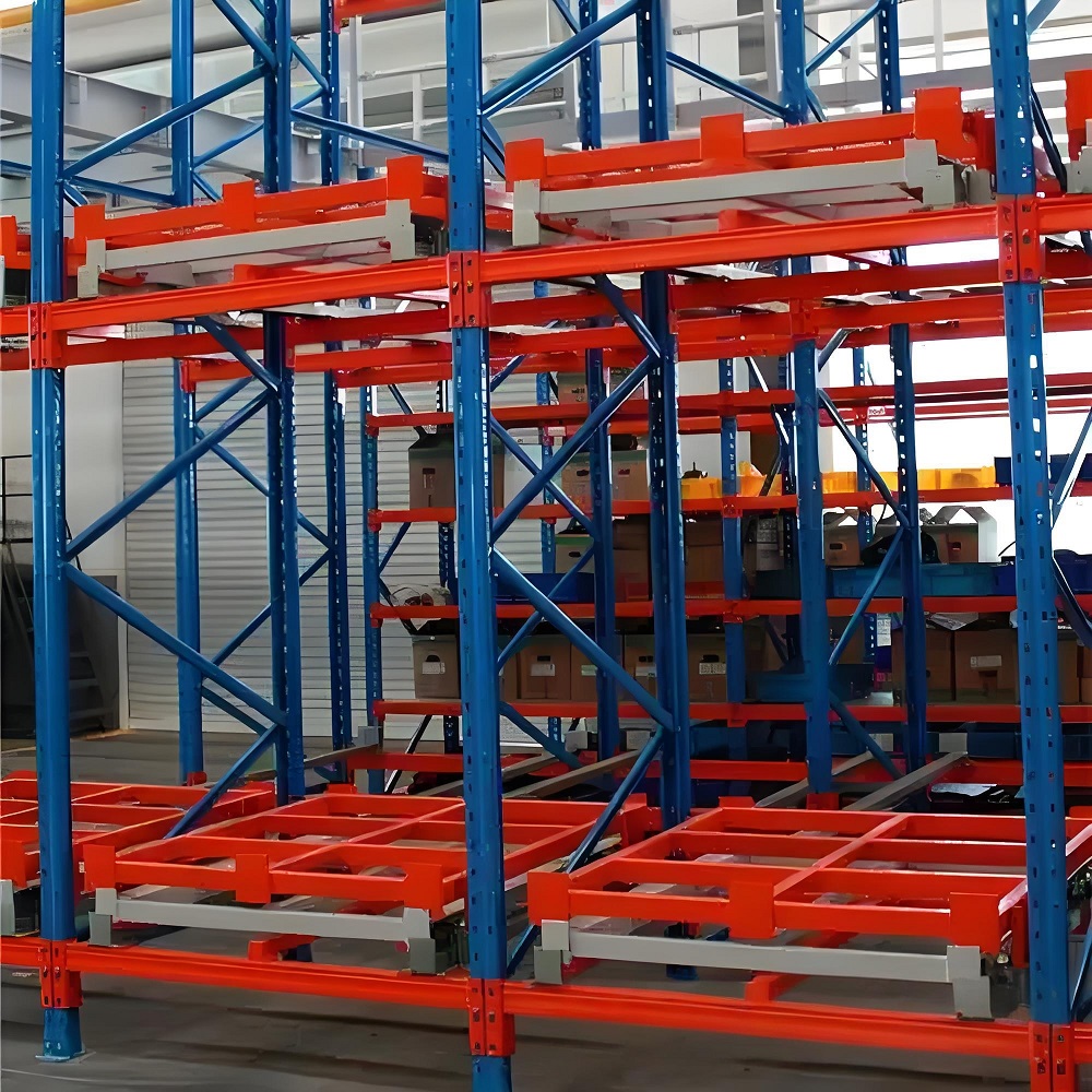 Industrial Push-Back Racking Adjustable Push Back Heavy Duty Warehouse Storage Rack