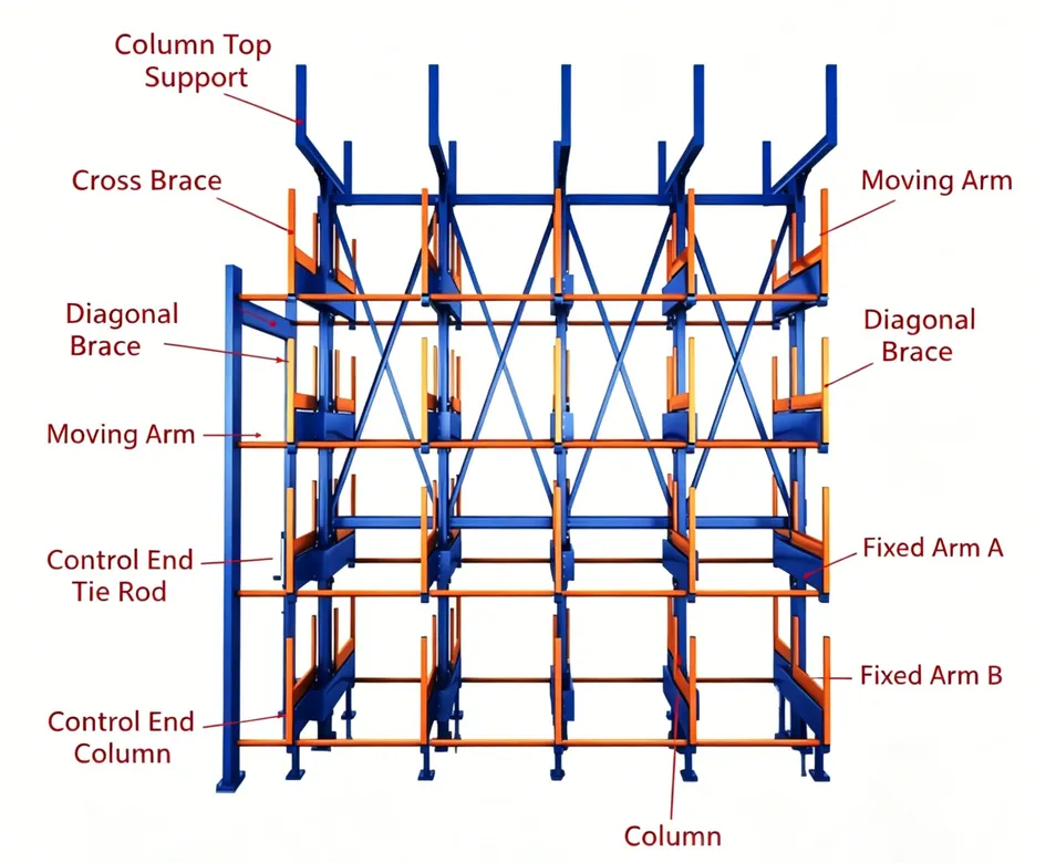 Manual Mobile Cantilever Rack system
