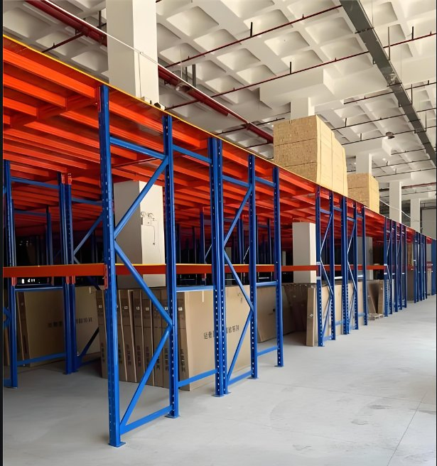 Customized Warehouse Storage Rack Metal Mezzanine Platform Rack Warehouse Equipment Storage Shelving