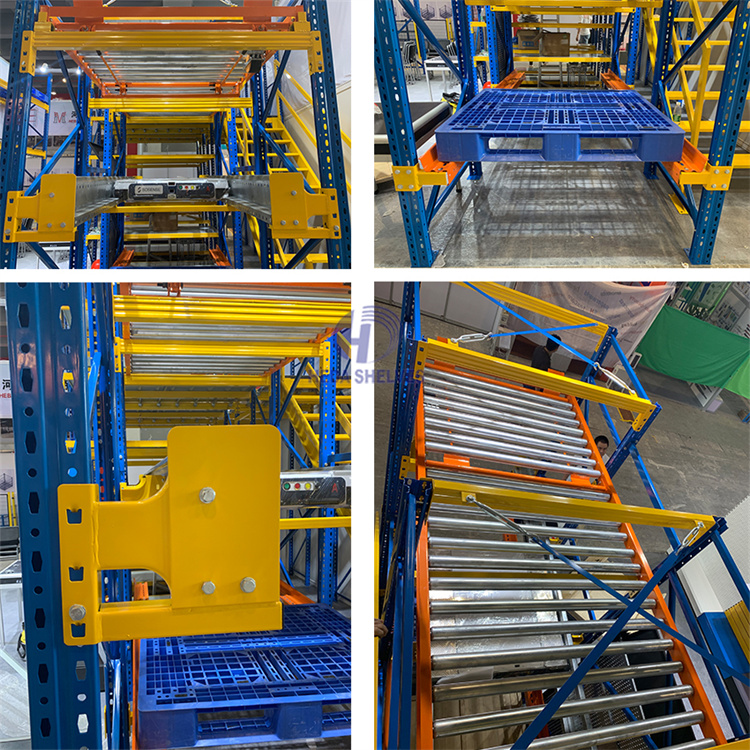 High-Density Ratio Shuttle Racks System Asrs 4 Way Shuttle Racking Radio Shuttle Pallet Rack