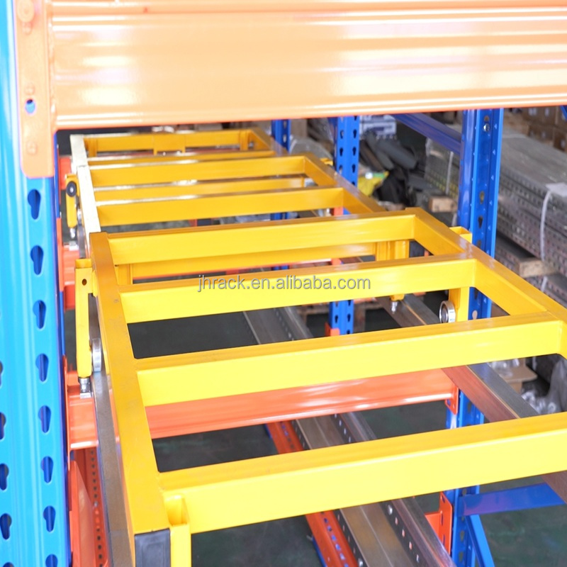 Factory Customized Steel Warehouse Storage Heavy Duty Mobile Push-Back Pallet Rack Push Back Racking System With CE Certificated