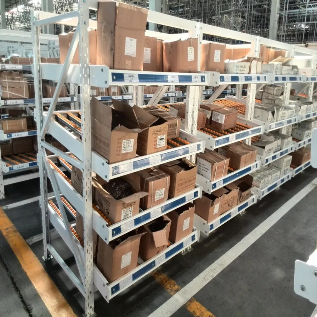 Favorable Price Steel Efficient Picking Gravity Flow Rack Made in China at Warehouse Rack Factory