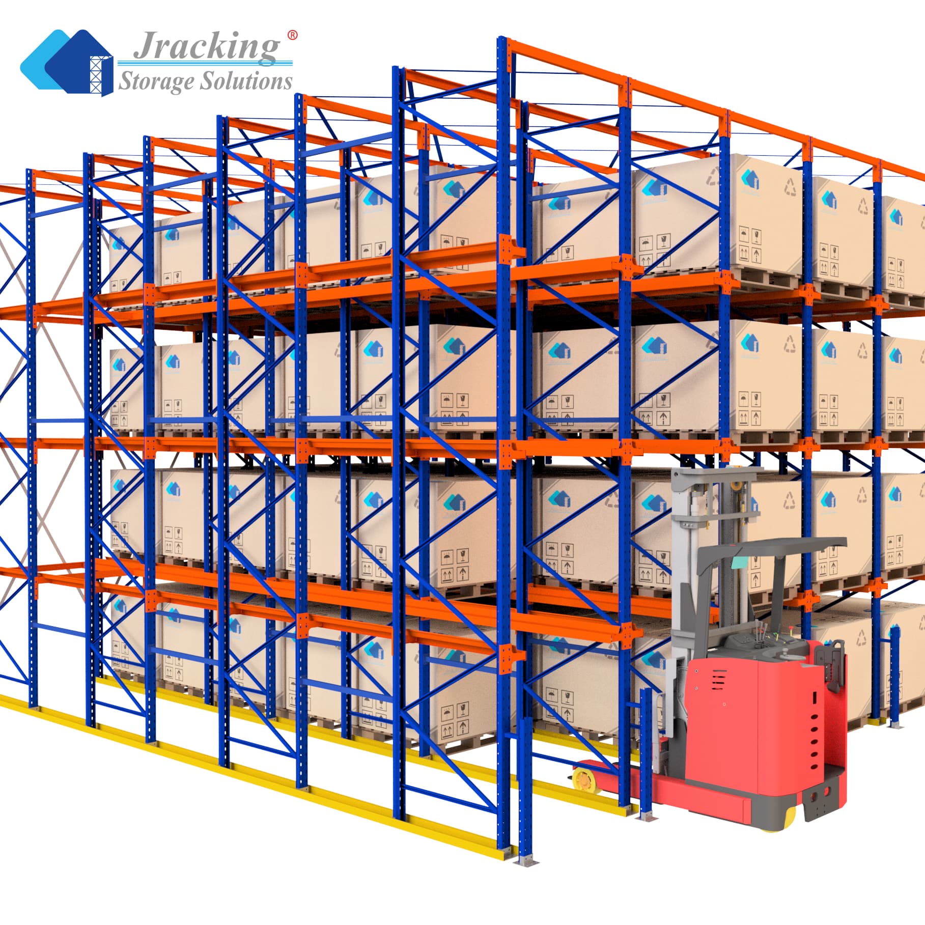 Heavy Duty High Density Storage Racking System FIFO Drive-in Pallet Rack