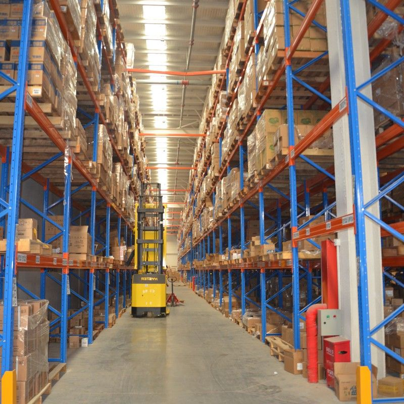 Selective Pallet Rack with Mezzanine Monitoring Screen on Second Real Time View Warehouse Area for Storage Rack Heavy Duty Steel Rack