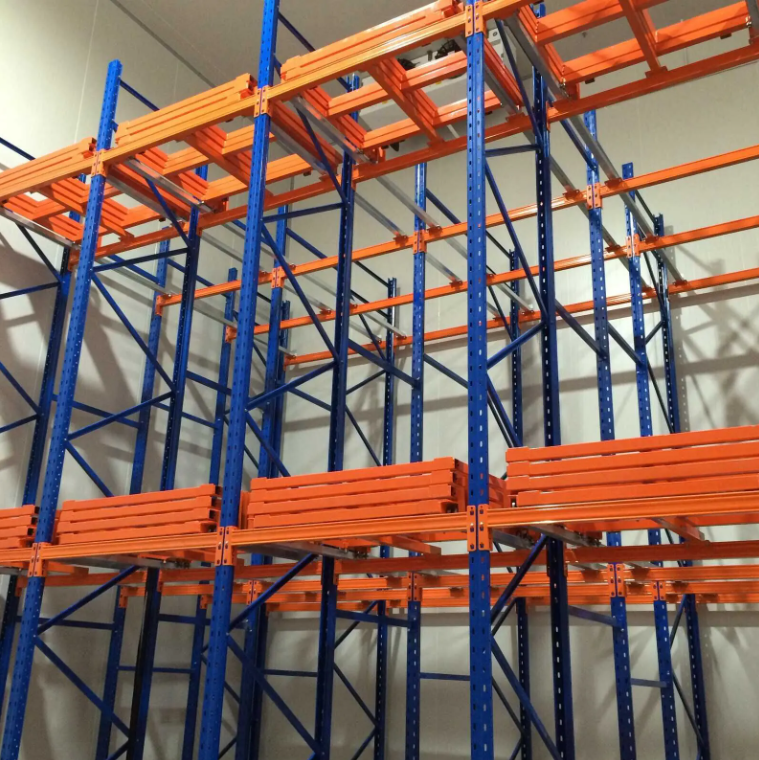 Rack Manufacture Metal Cold Storage Solution Push-back Pallet Racking System Cargo &amp; Storage Equipment