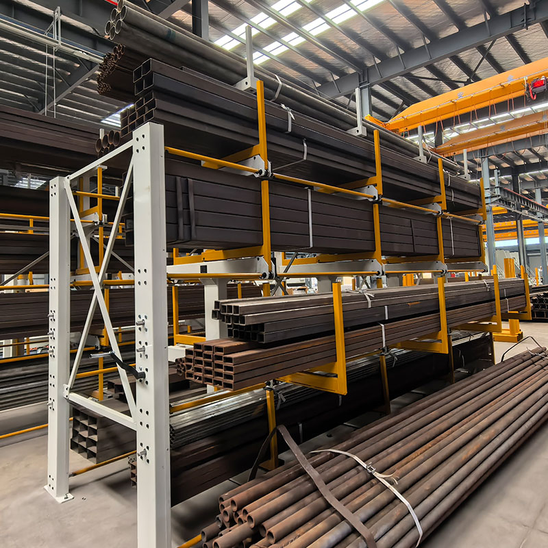 Heavy-Duty Adjustable Telescopic Cantilever Rack for Long Metal Pipe Storage