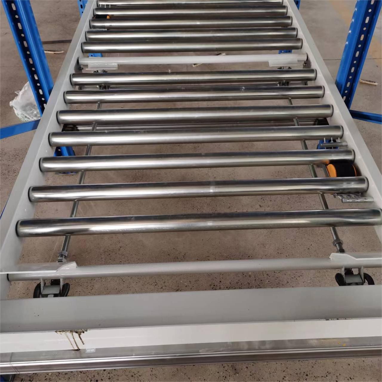 Heavy-Duty Dynamic FIFO Pallet Flow Racking 5 Steel Roller Corrosion Protected Powder Coated Warehouse Storage Stacking Racks