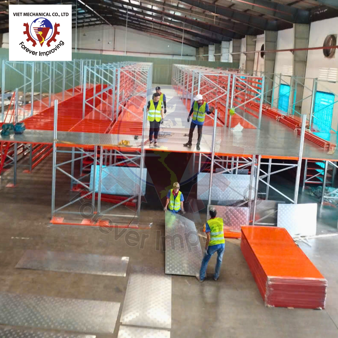 Customized Adjustable Metal Mezzanine Floor Racking System For Efficient Pallet And Warehouse Storage