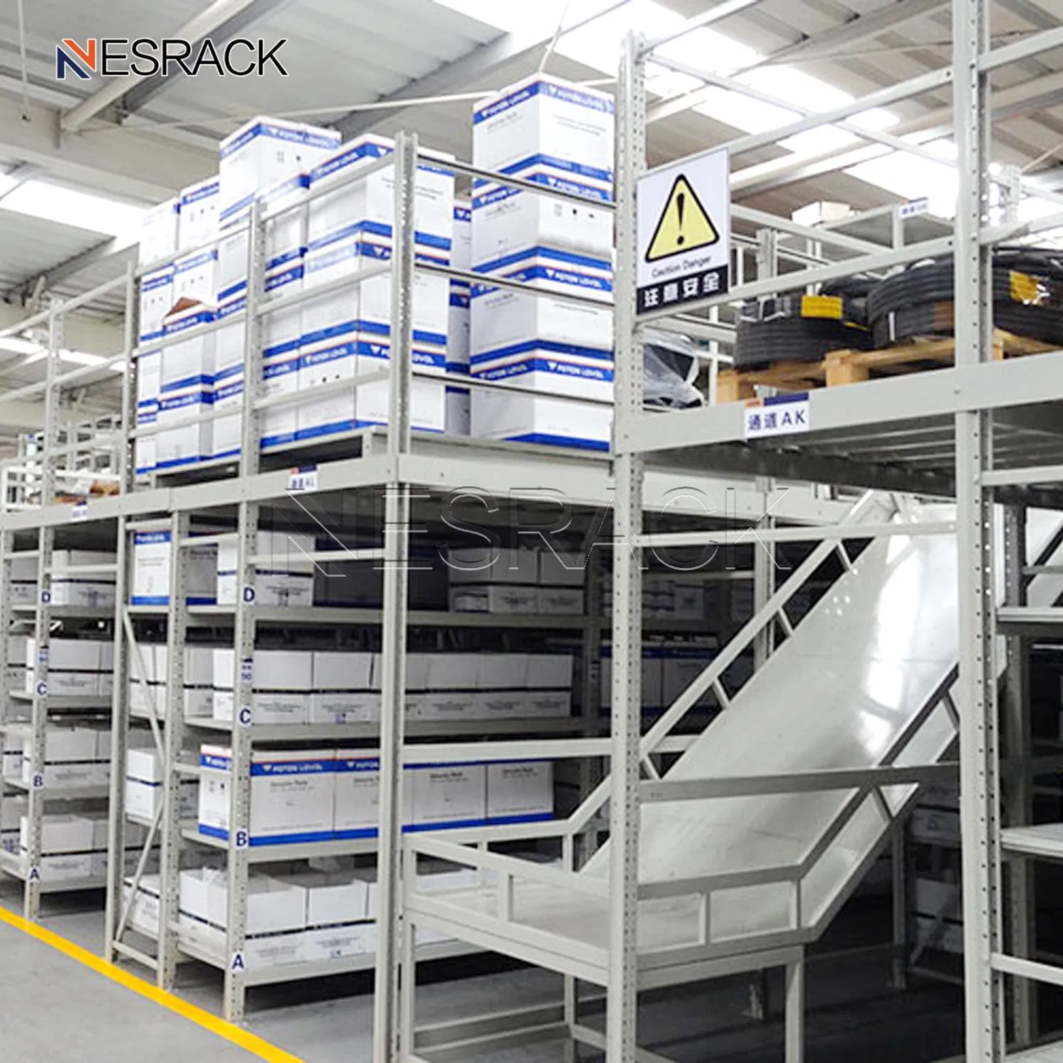 Office Second Floor System Racking Warehouse Platform Mezzanine Racking for Toy Manufacturing Logistics Centers