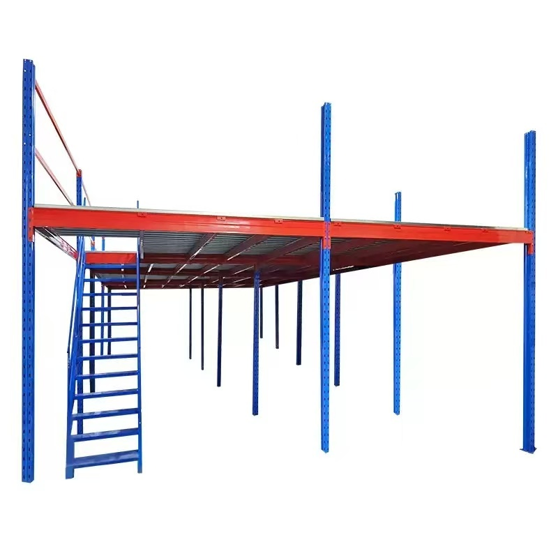 Heavy-Duty Steel Structure Powder Coated Multi-Level Prefab Office Mezzanine Adjustable Warehouse Storage Rack System