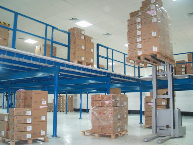 Durable Good Fuction Industrial Storage Rack Supported Q235 Steel Mezzanine Floor System for Warehouse Storage