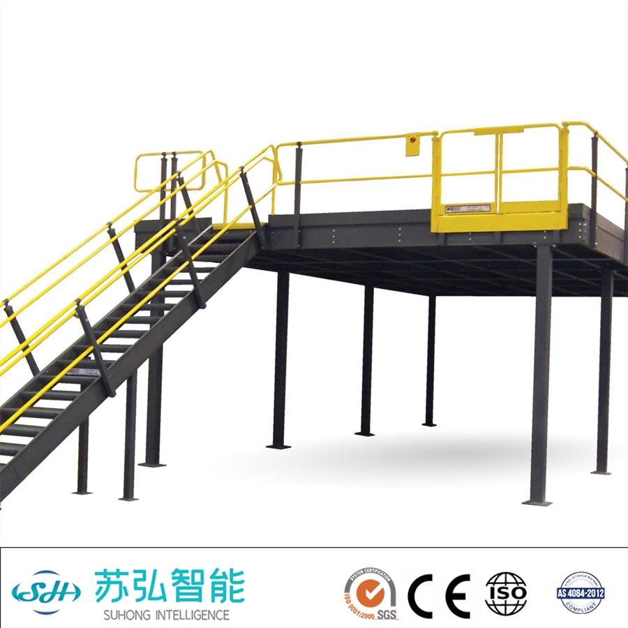Leading Factory Industrial Warehouse Storage Galvanized Mezzanine Grating Metal Steel Platform Floor Racking Installation Loft Rack Construction