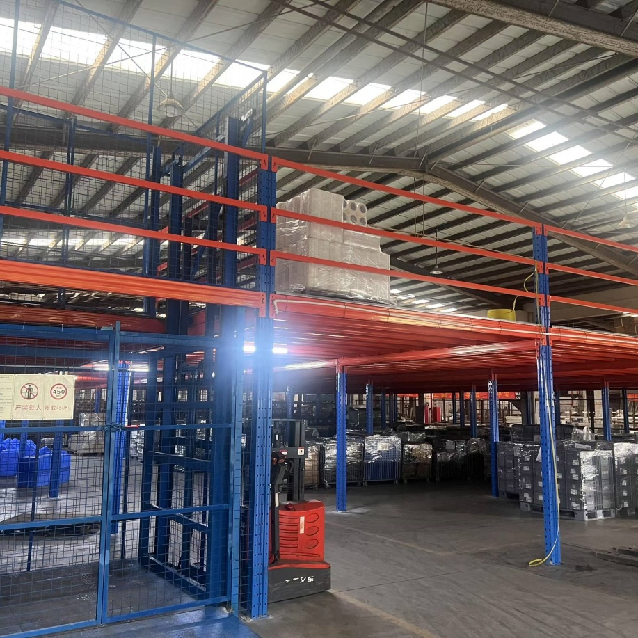 Factory Best High-Efficiency Adjustable Large Warehouse Hoist Lift Attic Mezzanine Floor Rack for Heavy Duty Industrial