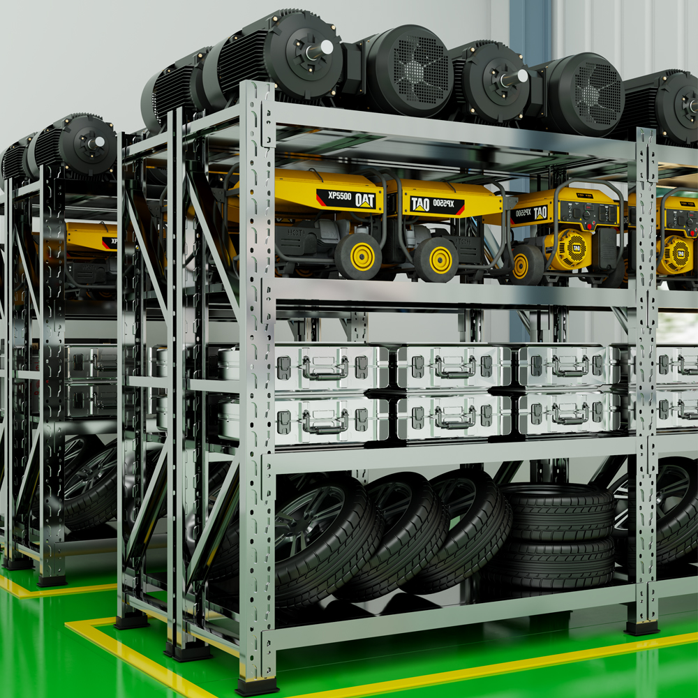304 Stainless Steel Heavy Duty Warehouse Rack 200KG Per Shelf Capacity Durable &amp; Corrosion Protected Adjustable Shelving Unit