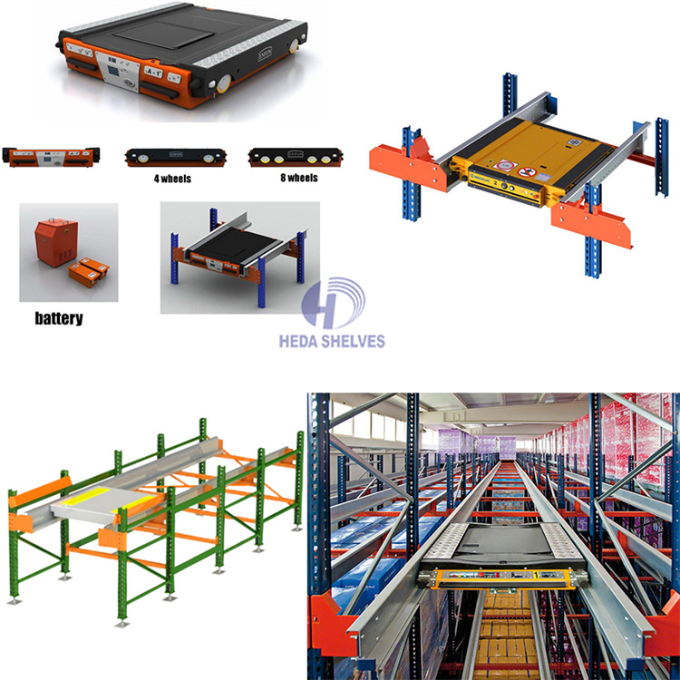 Stacking Racks and Shelves High-Density Pallet Shuttle Racking Price 4-Way Shuttle Asrs System for Efficient Pallet Handling