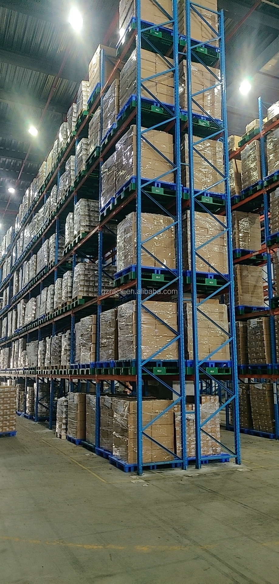 Industrial warehouse racking installation layout