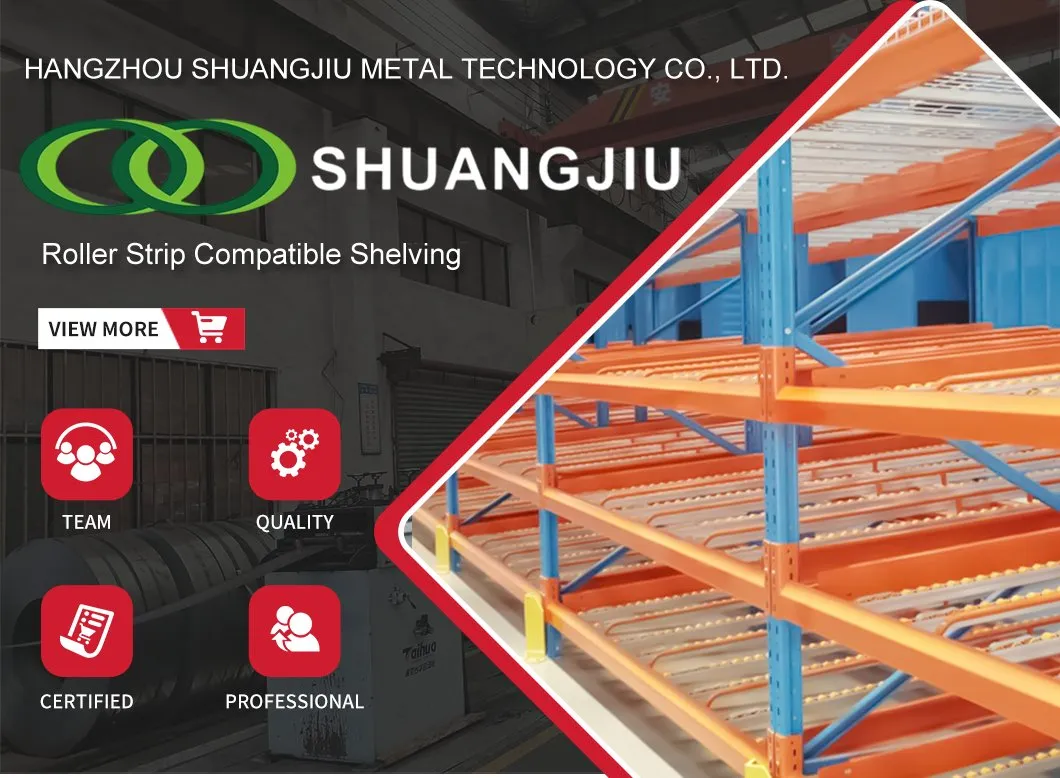 800kg Per Lane Full Width Roller Reinforced Frame Gravity Flow Rack