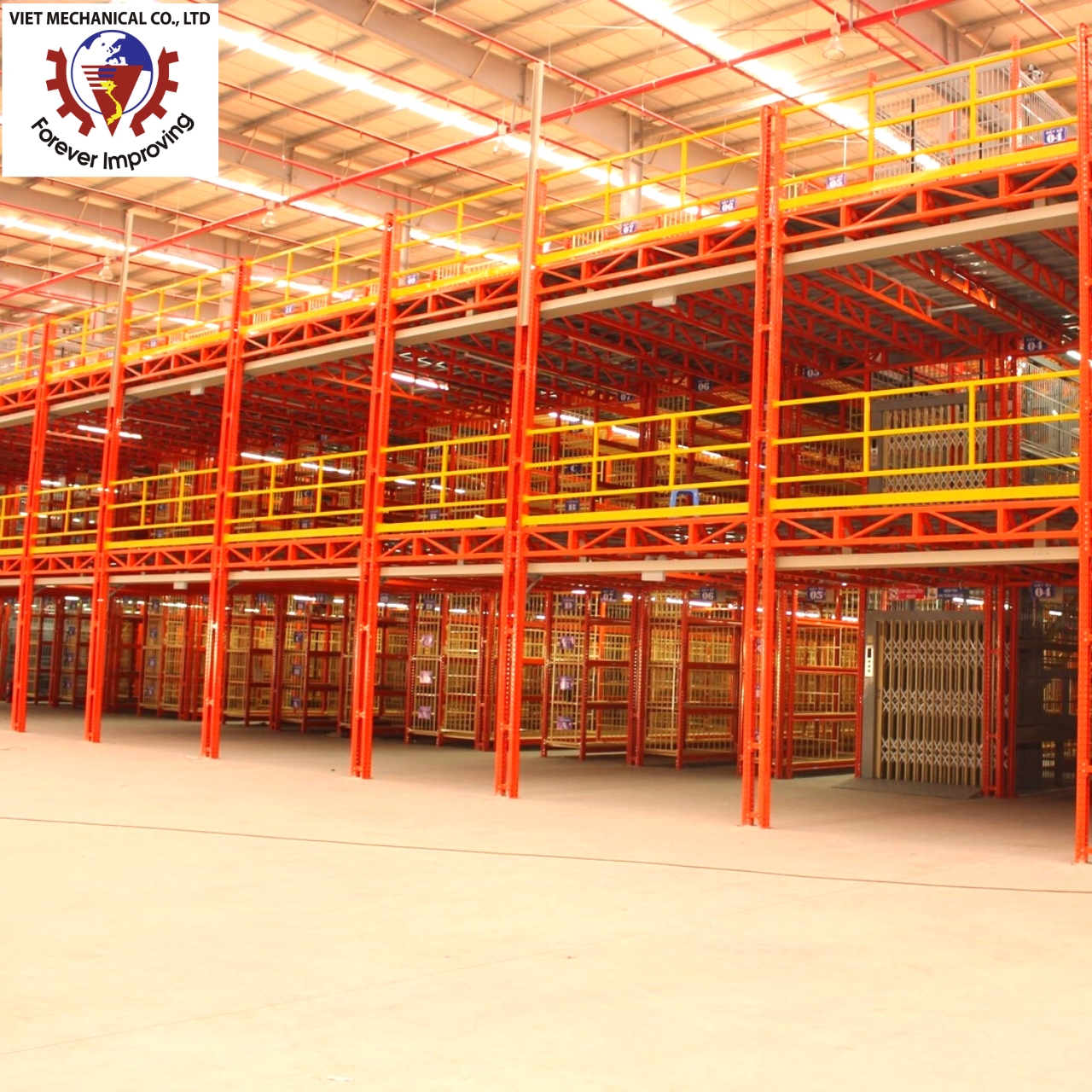 Mezzanine Floor Racking System Designed To Maximize Vertical Storage Space With Strong Structure And Flexible Warehouse Layout