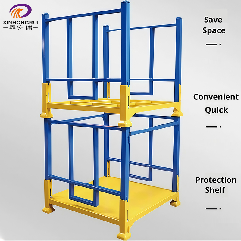 Customizable Durable Steel Multi-Level Foldable Warehouse Pallet Rack Thickened Design Stackable Storage Corrosion Protection