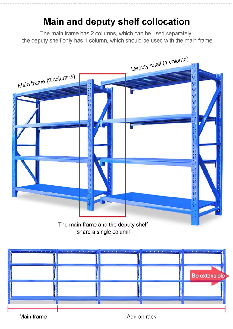 Warehouse Garage Industrial Multilevel Shelves Metal Longspan Shelving Storage Iron Racks