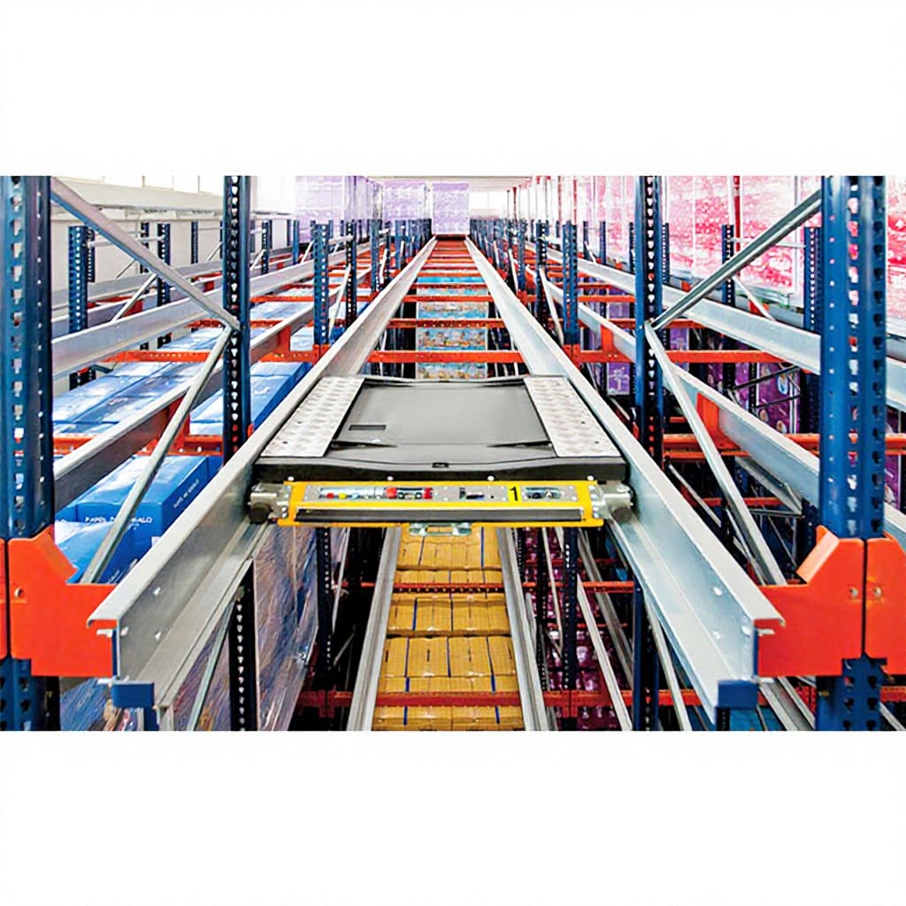 Four Way Radio Stainless Steel Shuttle Rack Intelligent Pallet Rack System ASRS Shuttle Pallet Racking Warehouse Automated