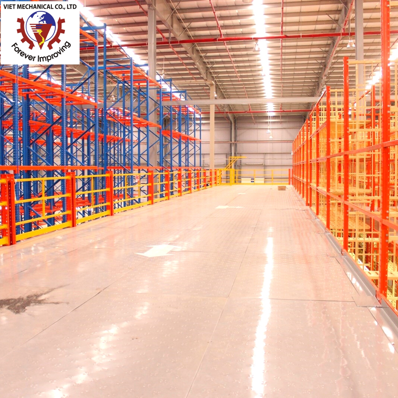 Mezzanine Floor Racking System Designed To Maximize Vertical Storage Space With Strong Structure And Flexible Warehouse Layout