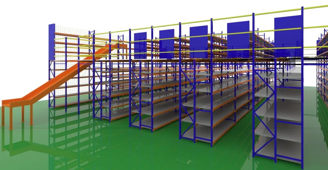 Warehouse Storage Pallet Steel Mezzanine Racking Layout