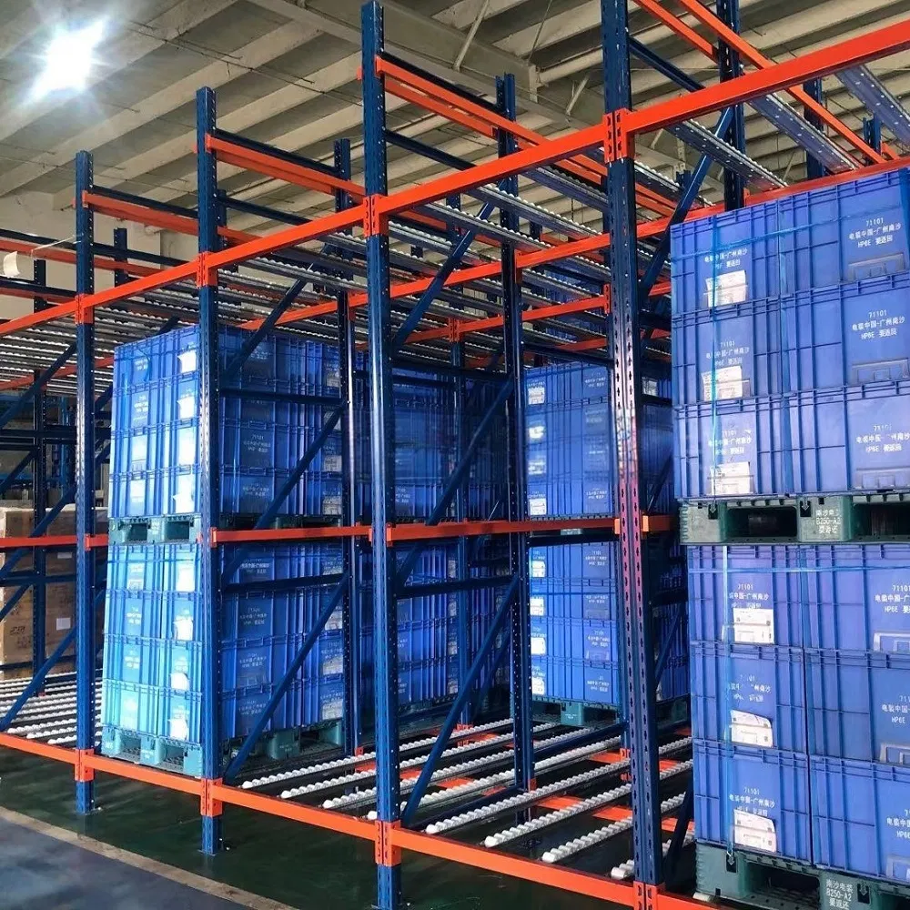 Pallet Flow Rack Heavy Duty Storage System Gravity Flow Rack for Warehouse and Distribution Center