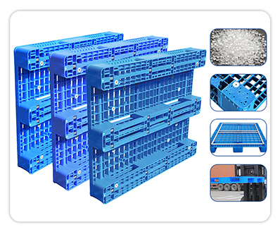 Highly Flexible Automated Mini Load Warehouses Drive in Heavy Duty HDPE Plastic Single Faced Euro Pallet 4-Way Pallet Rack
