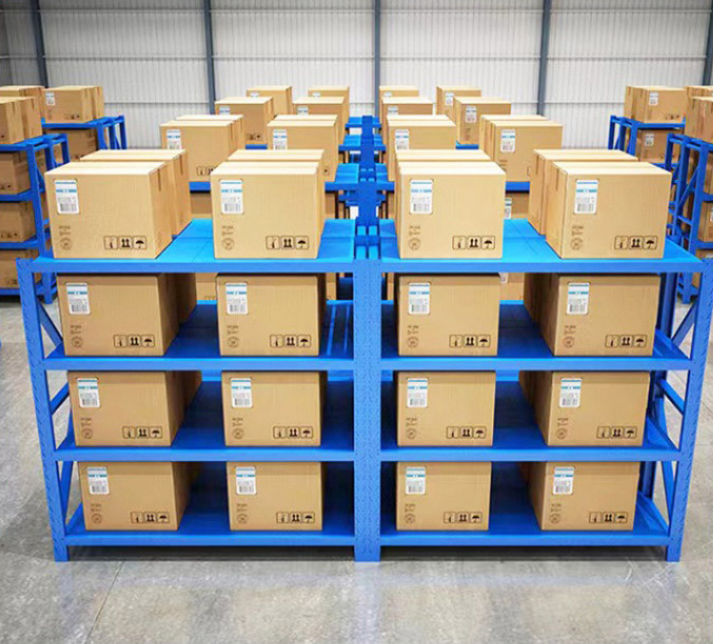 Heavy-Duty Steel Shelf Rack for Warehouse Storage and Industrial Workshop Use