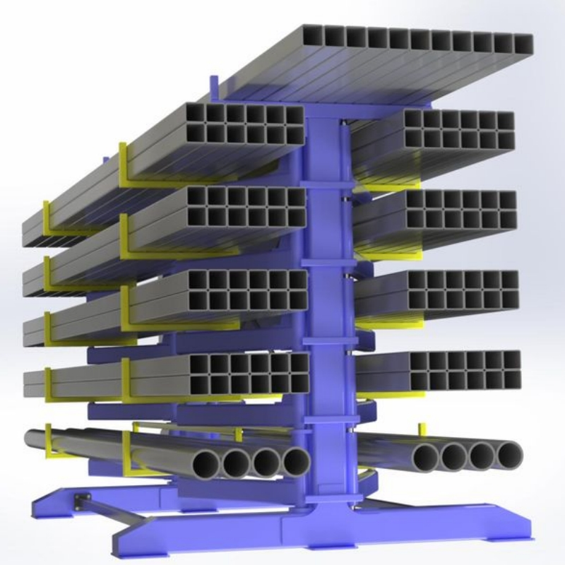 Long Pipe and Lumber Storage Solution Heavy Duty Rack Cantilever Type