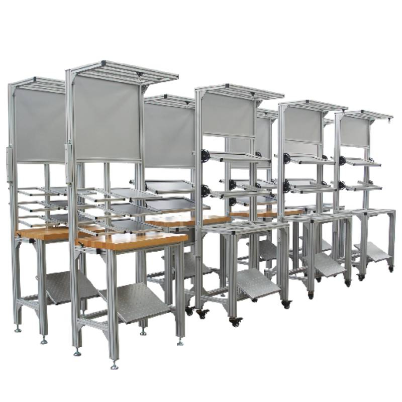 Heavy-Duty Aluminum Gravity Flow Storage Rack for Warehouses
