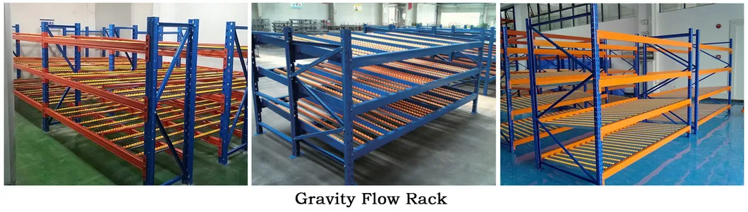 Heavy Duty High Density Steel Gravity Flow Rack for Industrial Warehouse Storage