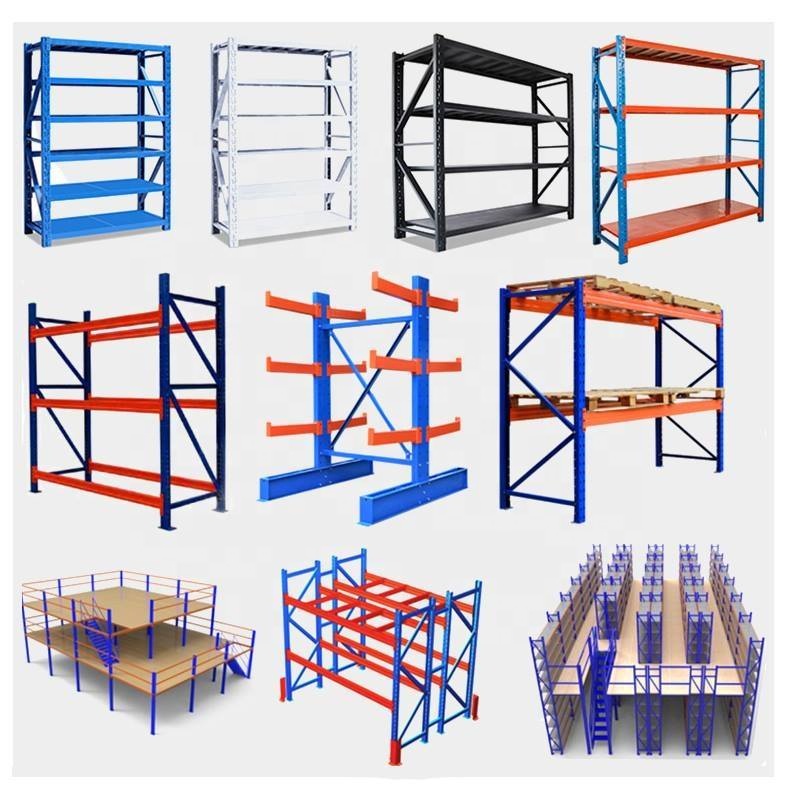 Heavy Duty Warehouse Storage Industrial Shelf Rack Metal Shelving With Steel Deck To Storage