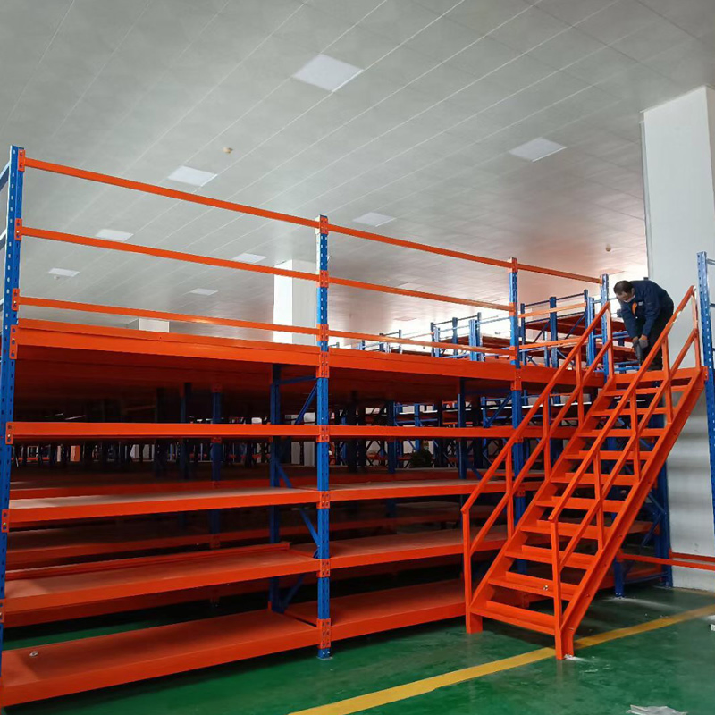 Heavy Duty Steel Structure Powder Coated Multi Level Mezzanine Floor Rack for Industrial Warehouse Space Utilization Application