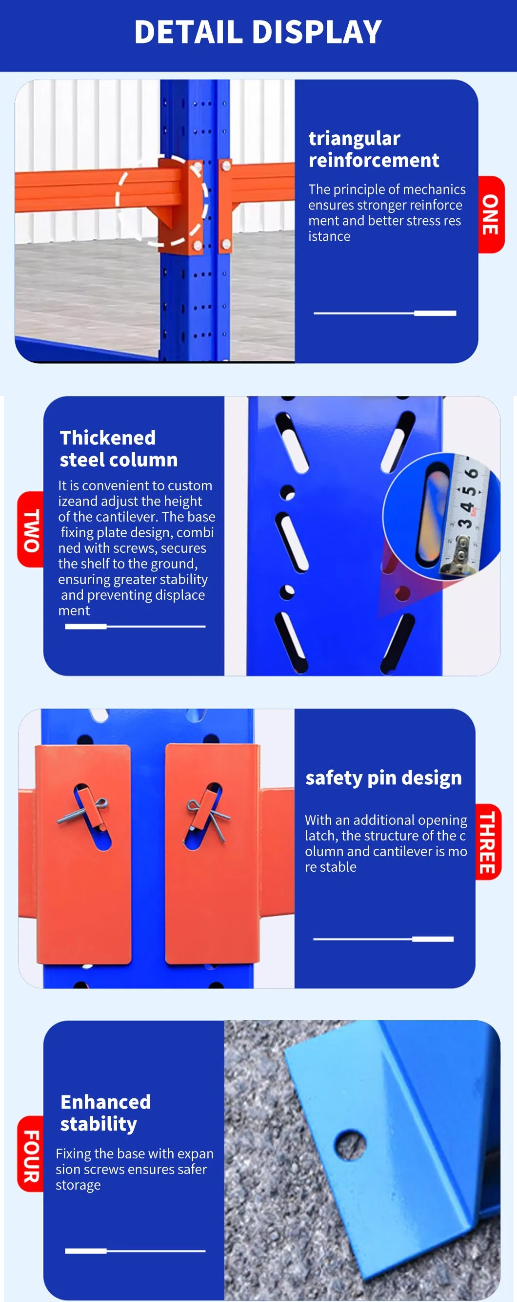 Heavy Duty Cantilever Rack technical specifications