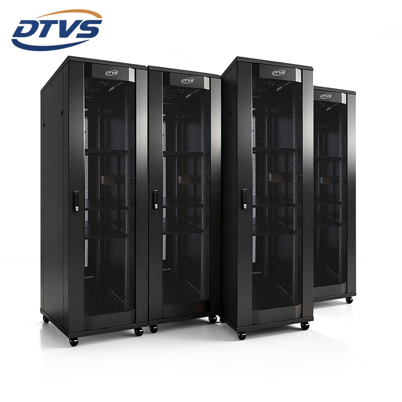 High-Strength SPCC Cold Rolled Steel 4U-52U Standard Server Rack Cabinet For Data Center Network Use DTVS Brand In Stock