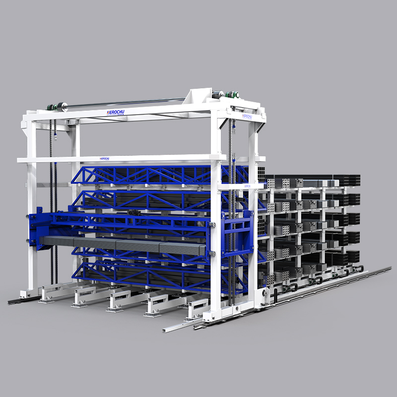 Customized Automatic Storage Rack System Industrial Steel Profile Warehouse Solution For Pipes