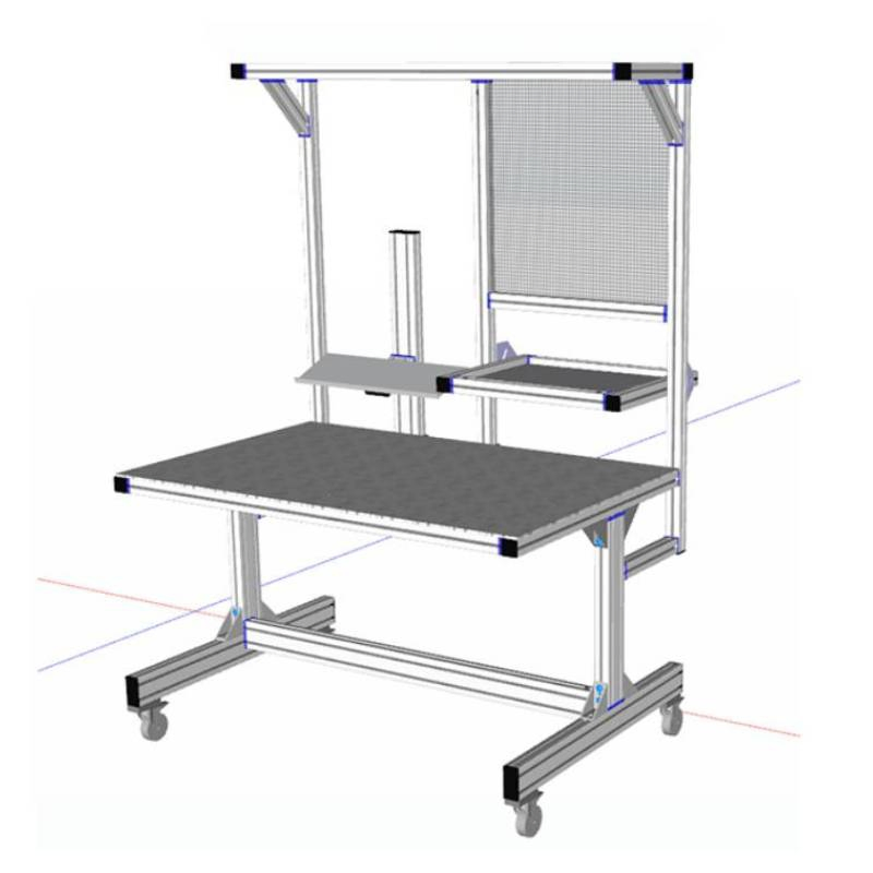 Heavy-Duty Aluminum Gravity Flow Storage Rack for Warehouses