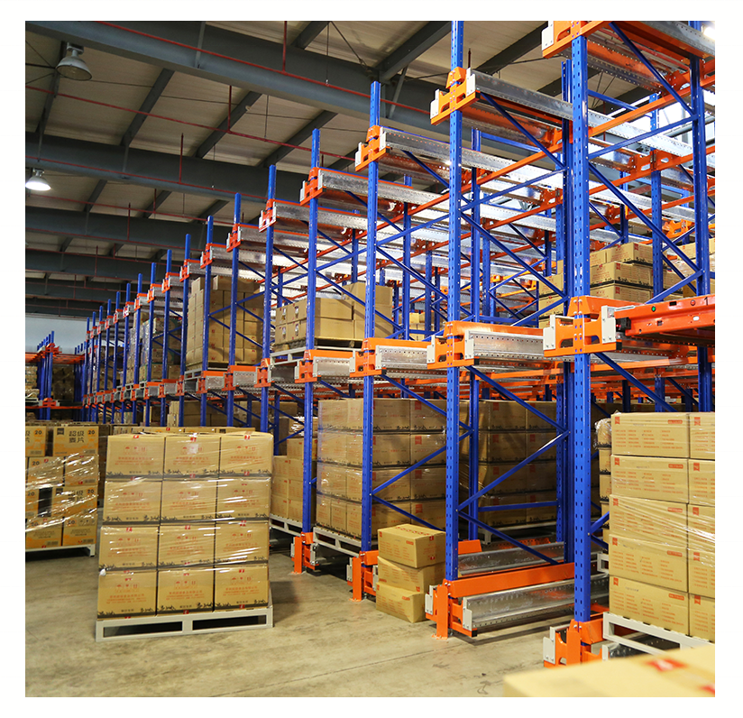 Automatic Radio Shuttle Rack System Heavy Duty Industrial Warehouse Storage Shelf Racking CE Certified