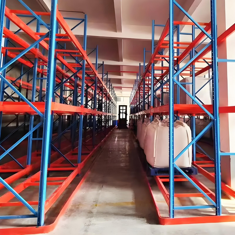 Very Narrow Aisle Rack Industrial VNA Storage Shelving With Guide Rail For High Bay Warehouse