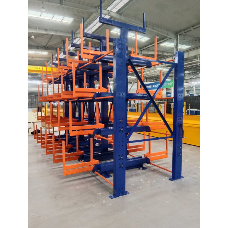 Heavy-Duty Adjustable Telescopic Cantilever Rack for Long Metal Pipe Storage