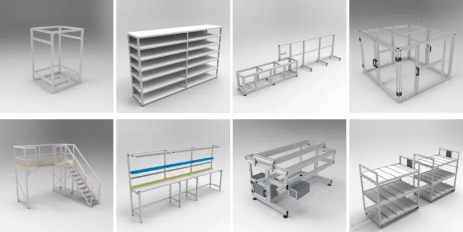 Heavy-Duty Aluminum Gravity Flow Storage Rack for Warehouses
