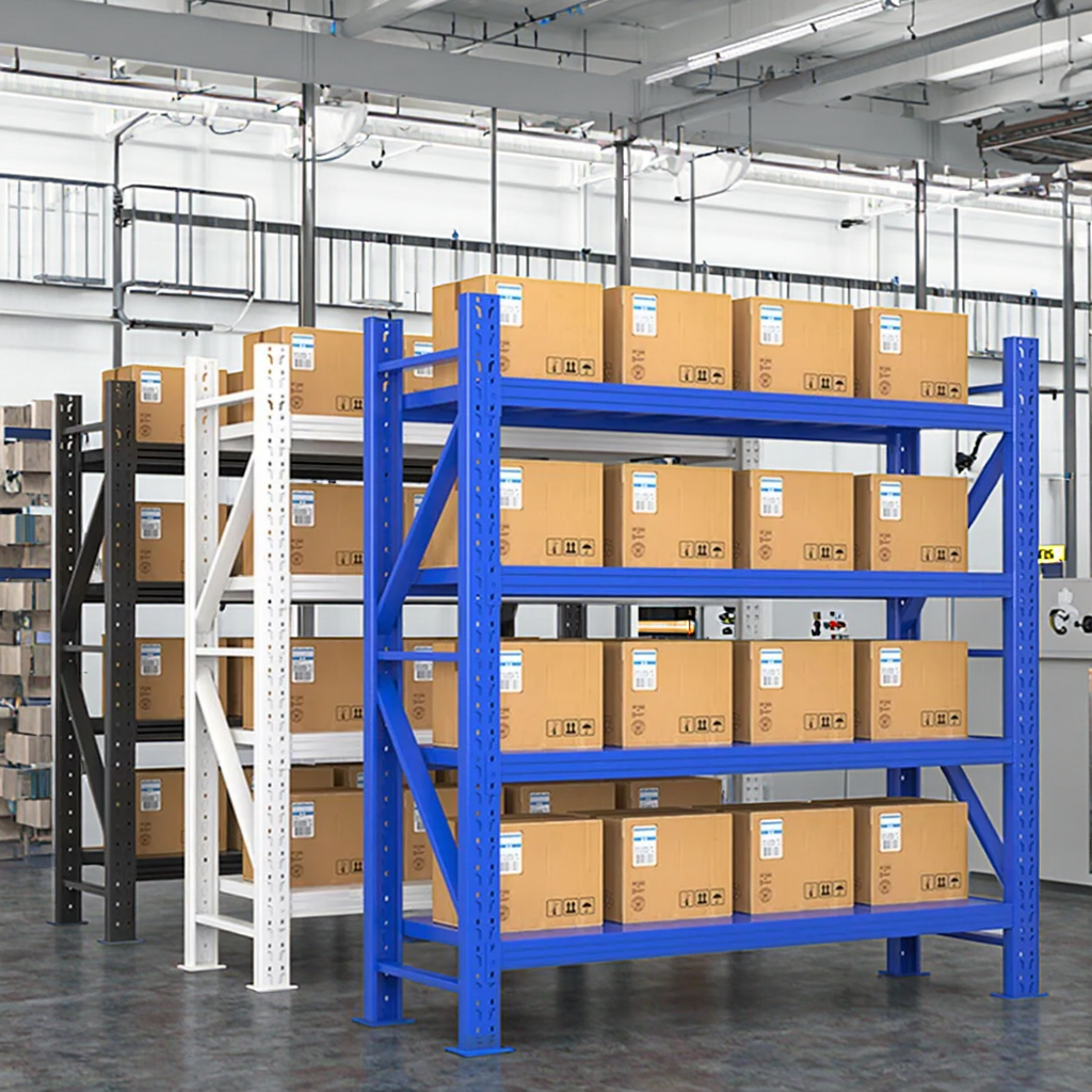 Warehouse Shelves Storage Racks Heavy-Duty Medium-Duty Light-Duty Multi-Layer Cold Rolled Steel Beam Racks Powder Coated