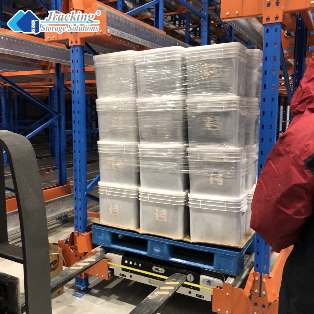 CE Certified High Density Warehouse Racks Double-Sided Type Pallet Two-way Radio Shuttle Rack System