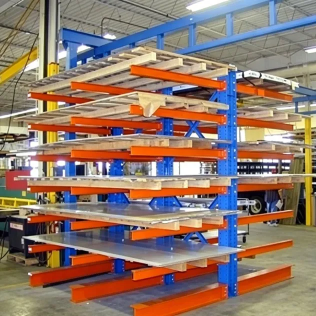 Long Pipe and Lumber Storage Solution Heavy Duty Rack Cantilever Type