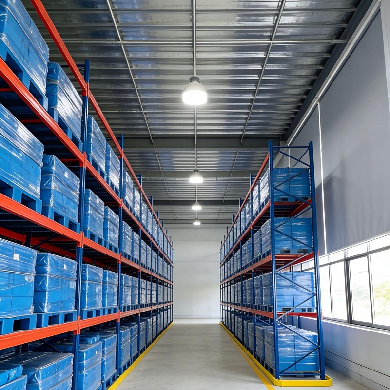 Very Narrow Aisle Rack Industrial VNA Storage Shelving With Guide Rail For High Bay Warehouse