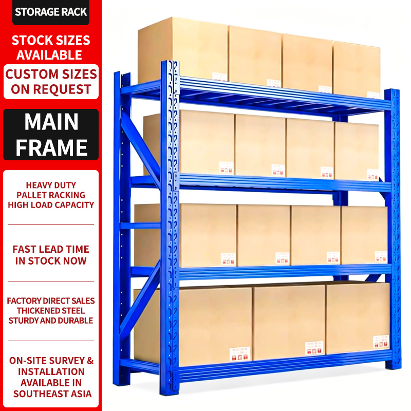 Multilayer Load-bearing 300kg/500kg Per Layer Heavy Duty Industrial Warehouse Storage Rack Steel Pallet Racking
