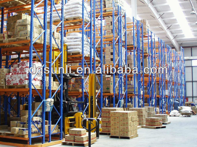 Factory Directly Steel Multi-Layer Narrow Aisle Heavy-Duty VNA Pallet Racking Shelves Warehousing Storage VAN Shelving System