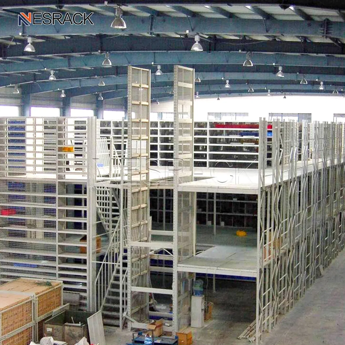 Office Second Floor System Racking Warehouse Platform Mezzanine Racking for Toy Manufacturing Logistics Centers